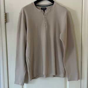Bonobos Men's Beige Long Sleeve Henley